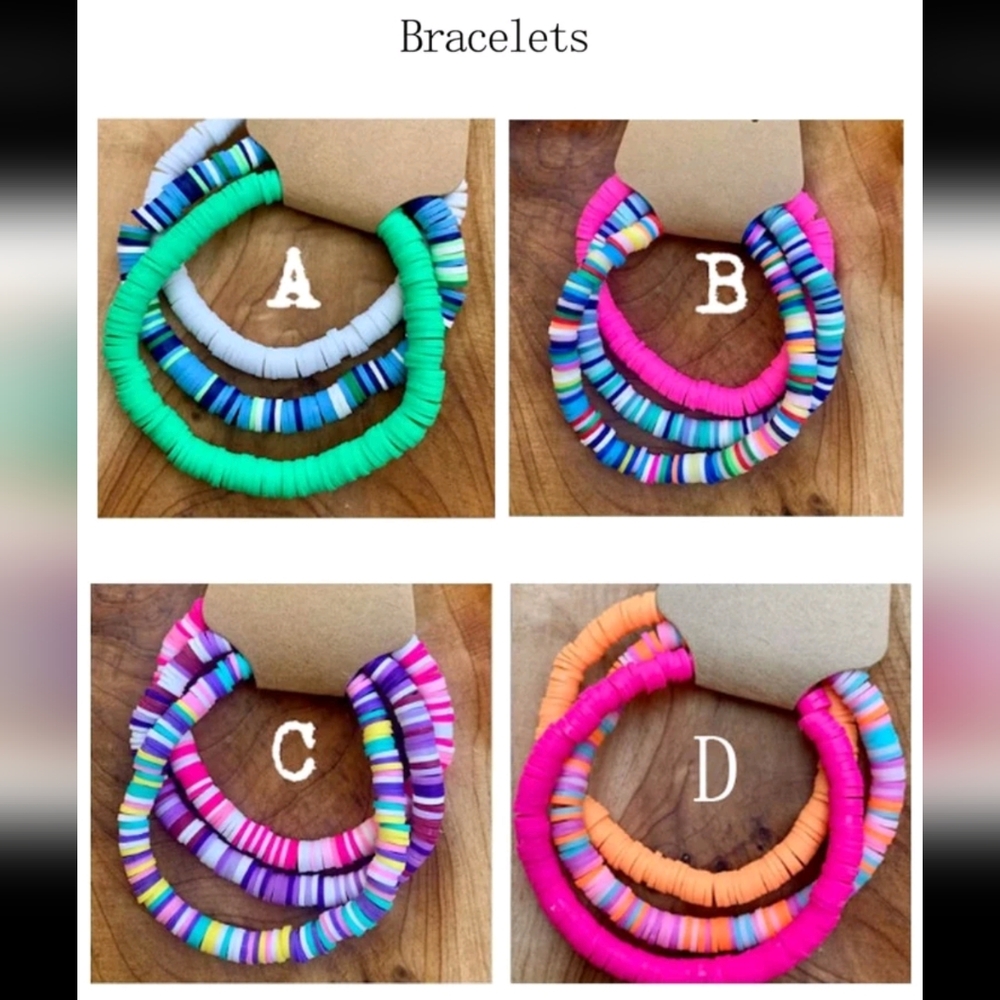Kayla's Favorite - 3pc Clay Bracelets - Picture 2 of 7